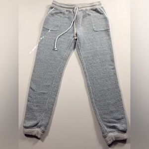 Faherty Knit Jogger Pants Large Coastal Grandpacore Beach Lounge Textured Blue